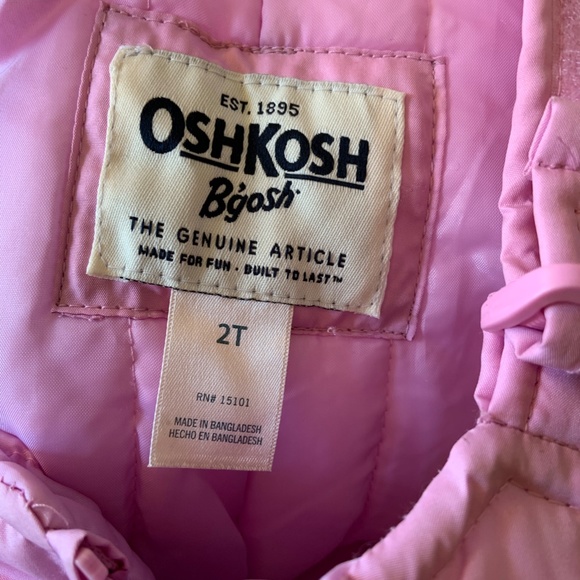 OshKosh B'Gosh Toddler Girl Pink Snowsuit Size 2T - Picture 2 of 3
